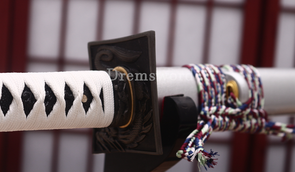 Handmade 9260 Spring Steel Chokuto Katana Japanese Samurai Straight Sword Battle Ready Full Tang Black Blade Shinogi-Zukuri