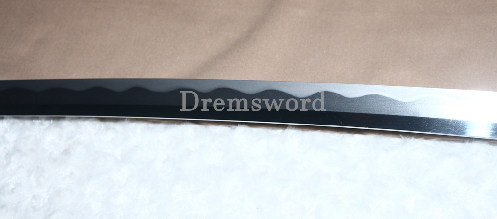 Handmade Self-refined Chinese Tamahagane Katana Japanese Samurai Sword Battle Ready Shinogi Zukuri Hand Painting Saya