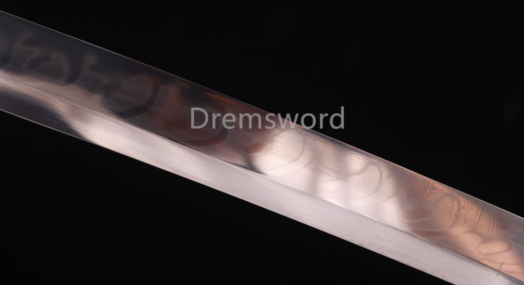 Handmade T10 Steel Clay Tempered Katana Japanese Samurai Sword Battle Ready SHINOGI-ZUKURI Full Tang Grey