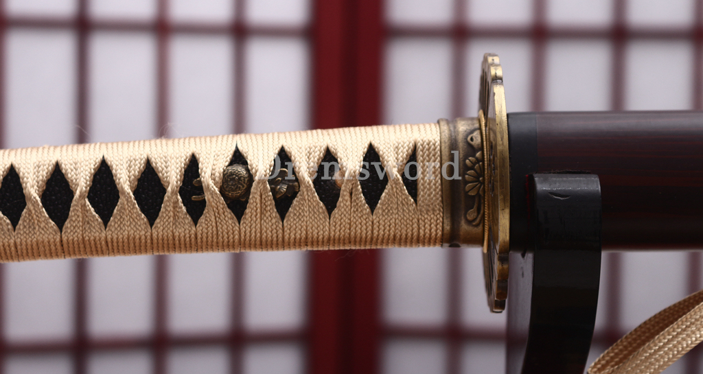 9260 Spring Steel Functional Katana Japanese Samurai Sword Battle Ready Full Tang Shinogi-Zukuri Gold