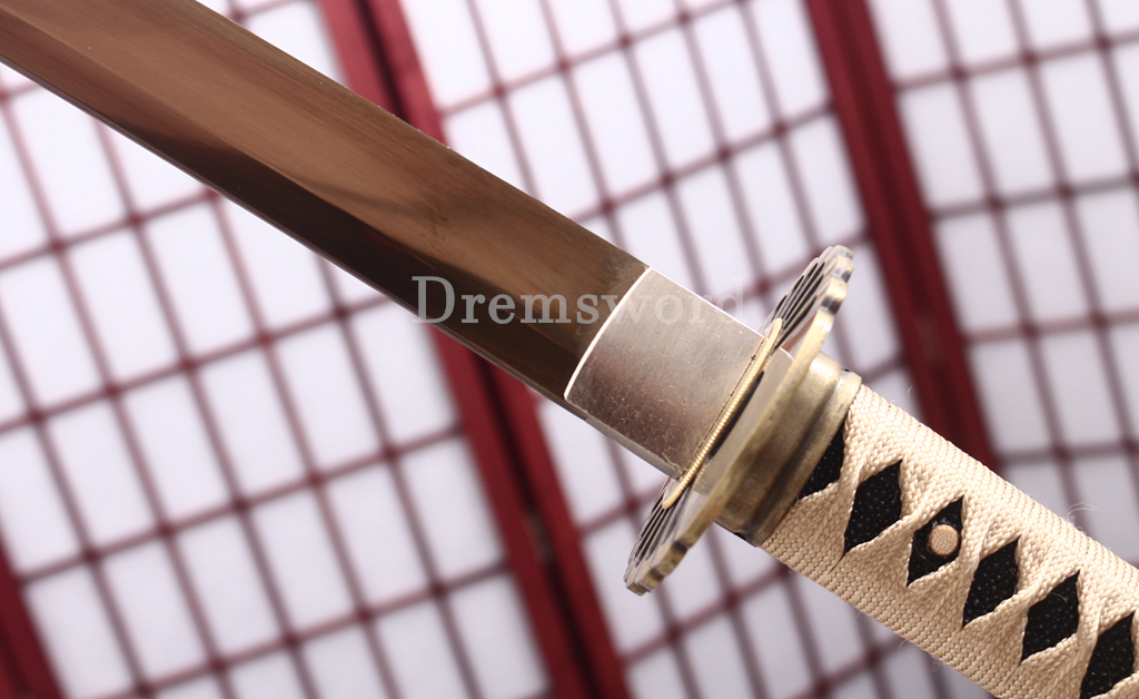 9260 Spring Steel Functional Katana Japanese Samurai Sword Battle Ready Full Tang Shinogi-Zukuri Gold
