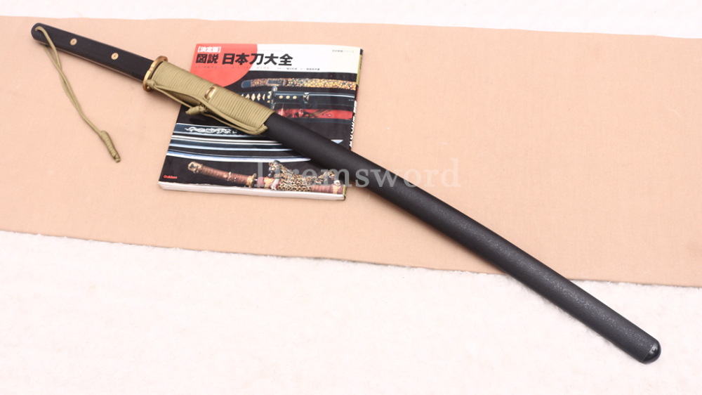 1095 High Carbon Steel Katana Japanese Samurai Functional Battle Sword SHINOGI-ZUKURI Black Saya ABS Handle