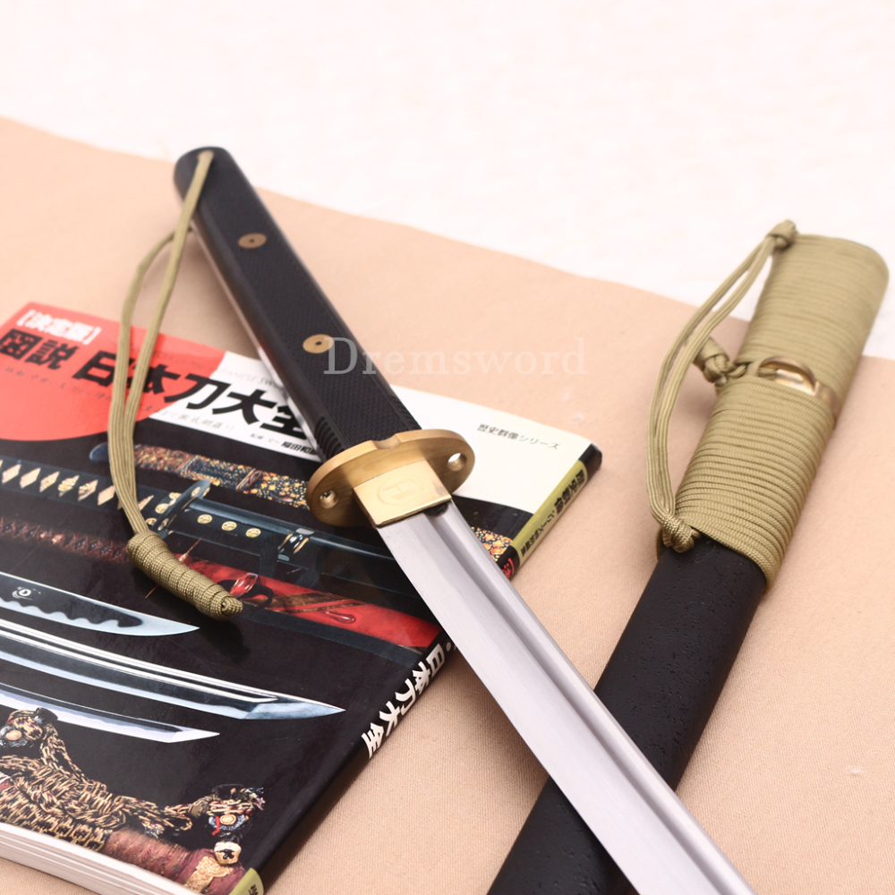 1095 High Carbon Steel Katana Japanese Samurai Functional Battle Sword SHINOGI-ZUKURI Black Saya ABS Handle