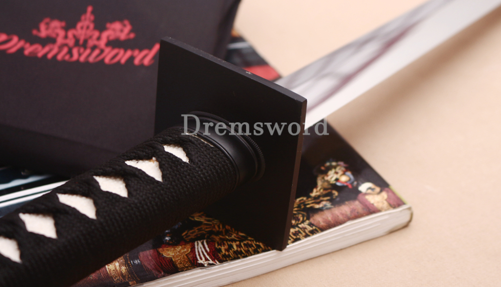 1095 High Carbon Steel Chokuto Wakizashi Japanese Samurai Ninja Sword Ninjato Straight Blade Black