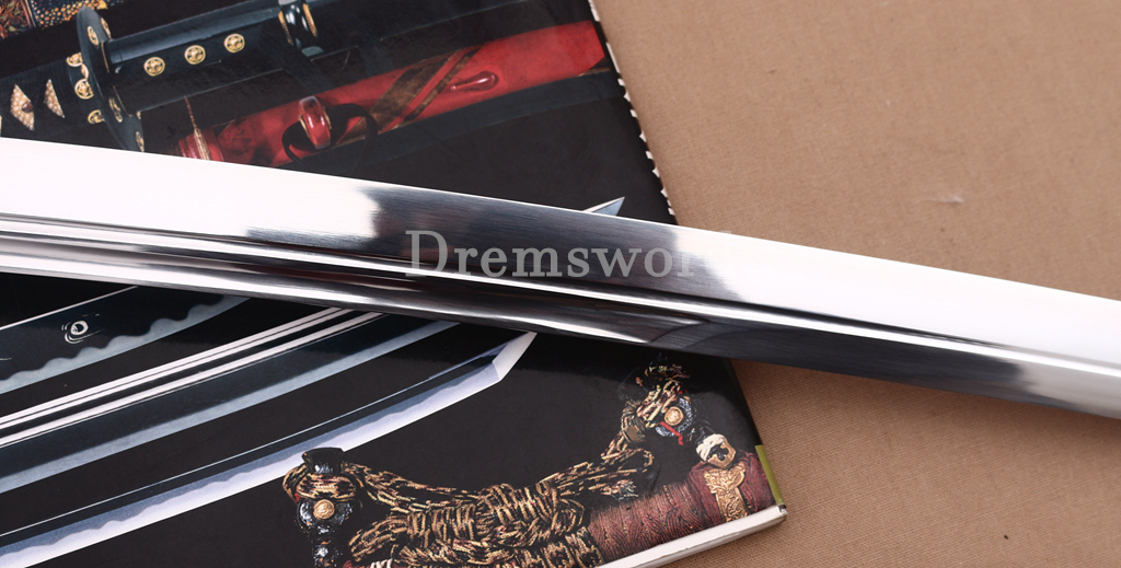 1095 High Carbon Steel Katana Japanese Samurai Functional Battle Sword KOGARASU-MARU ZUKURI Black Saya