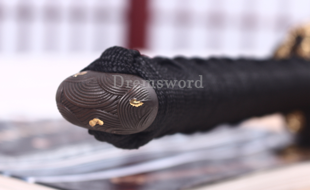 Shihozume ClayTempered Katana Hand Polishing Japanese Samurai Sword Red Saya Shinogi Zukuri full Tang