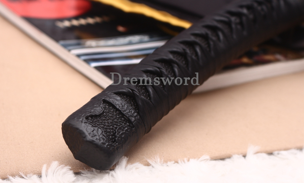 T10 Clay Tempered Katana 3.5cm Blade Japanese Samurai Sword SHINOGI-ZUKURI Full Tang Iron Tsuba Black Saya