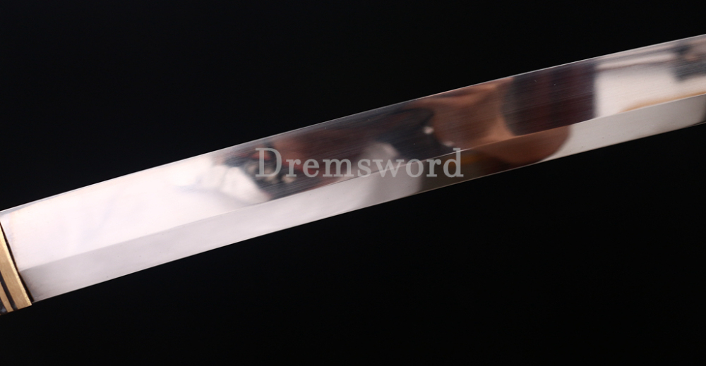 T10 Clay Tempered Kozuka Katana Japanese Samurai Sword SHINOGI-ZUKURI Full Tang Red Saya