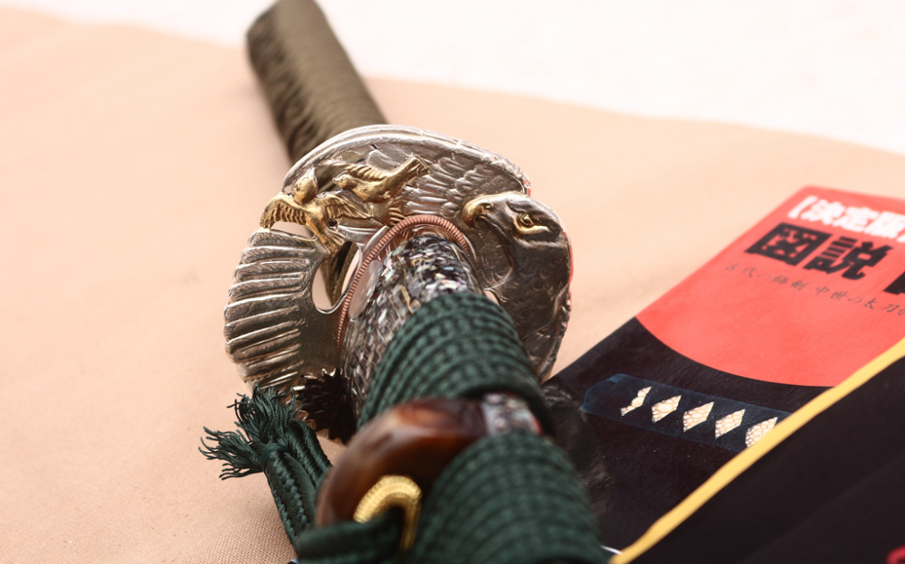 Hand Forged Tamahagane Clay Tempered Wavy Hamon Katana Japanese Samurai Sword SHINOGI-ZUKURI Full Tang Ox Horn Saya Brown