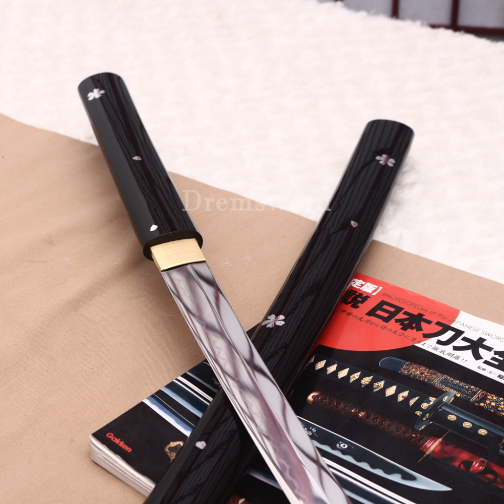 T10 Clay Tempered Shirasaya Kill Bill Oren Ishi Katana Japanese Samurai Sword SHINOGI-ZUKURI Full Tang Black