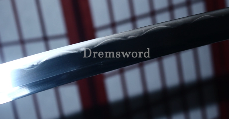 Handmade L6 Steel Clay Tempered Katana Japanese Samurai Sword Sharp Shinogi-Zukuri Sword Red