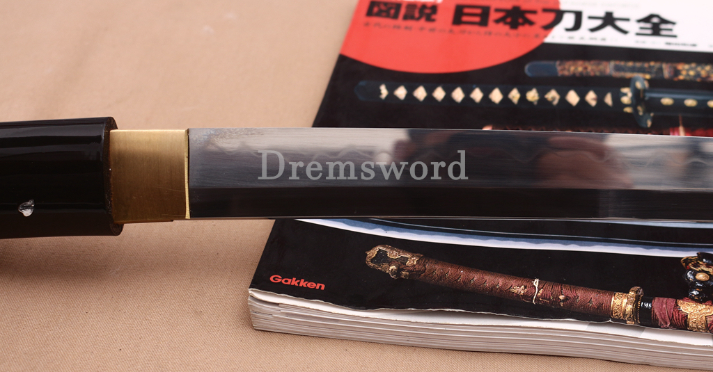 T10 Clay Tempered Shirasaya Kill Bill Oren Ishi Katana Japanese Samurai Sword SHINOGI-ZUKURI Full Tang Black