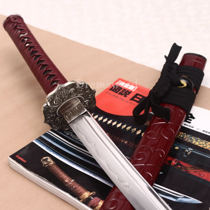 T10 Clay Tempered Katana Hadori Polishing Togari Hamon Japanese Samurai Sword SHINOGI-ZUKURI Hand Carved Ox Horn Saya Red