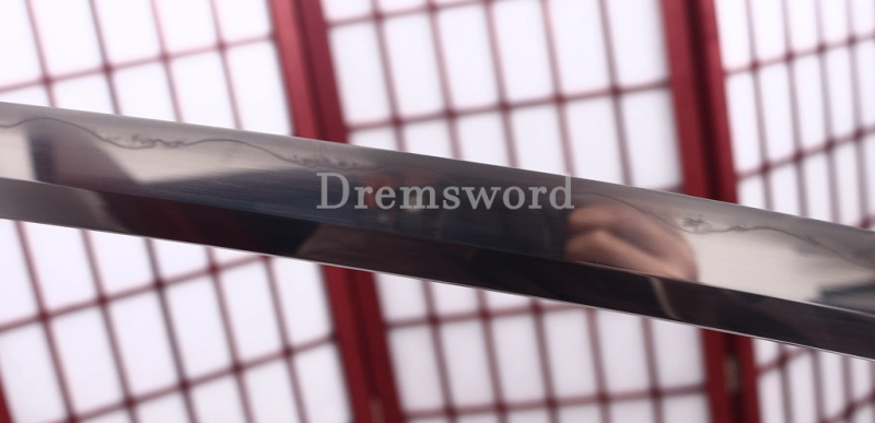Handmade L6 Steel Clay Tempered Katana Japanese Samurai Sword Sharp Shinogi-Zukuri Sword Red