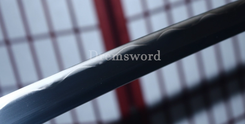 Handmade L6 Steel Clay Tempered Katana Japanese Samurai Sword Sharp Shinogi-Zukuri Sword Red