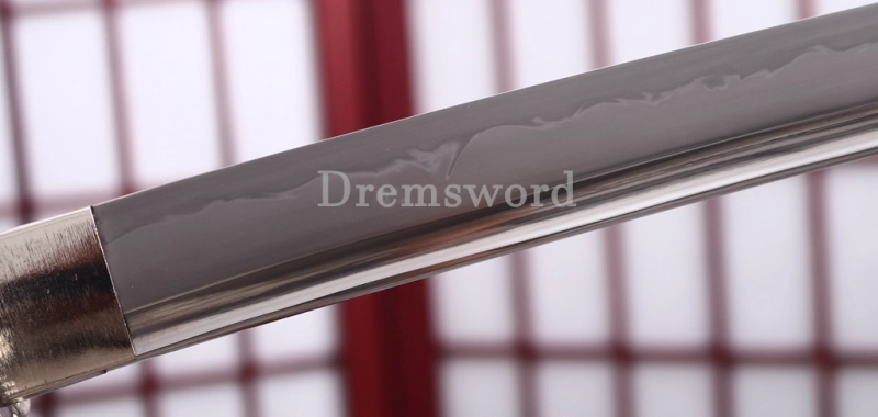 T10 Clay Tempered Katana Hadori Polishing Togari Hamon Japanese Samurai Sword SHINOGI-ZUKURI Hand Carved Ox Horn Saya Red