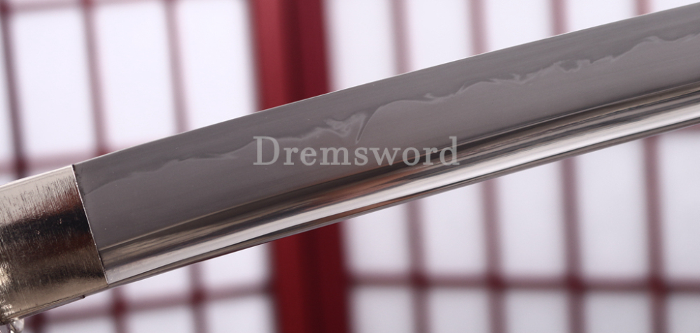 T10 Clay Tempered Katana Hadori Polishing Togari Hamon Japanese Samurai Sword SHINOGI-ZUKURI Hand Carved Ox Horn Saya Red