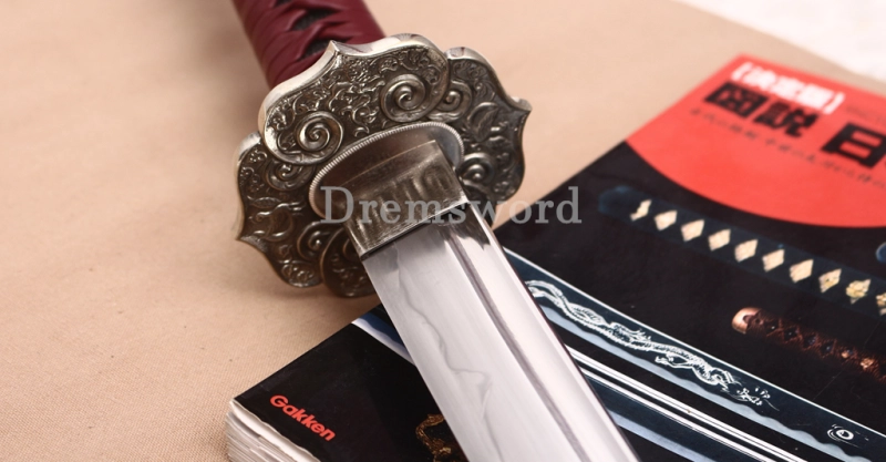 T10 Clay Tempered Katana Hadori Polishing Togari Hamon Japanese Samurai Sword SHINOGI-ZUKURI Hand Carved Ox Horn Saya Red