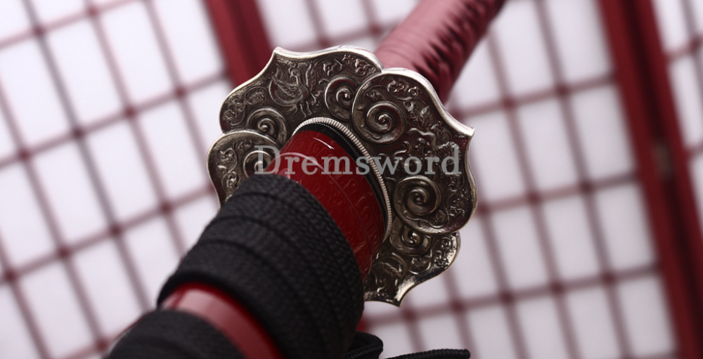 T10 Clay Tempered Katana Hadori Polishing Togari Hamon Japanese Samurai Sword SHINOGI-ZUKURI Hand Carved Ox Horn Saya Red