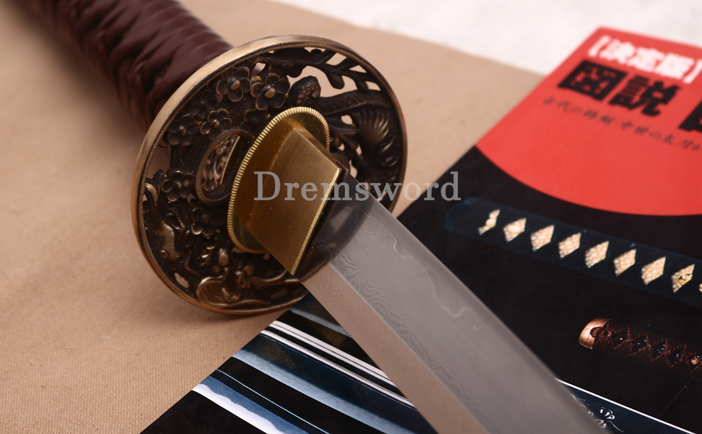 Honsanmai Clay Tempered Katana Japanese Samurai Sword Hand Polishing Hamon Carved Dragon Saya Shinogi-Zukuri Black