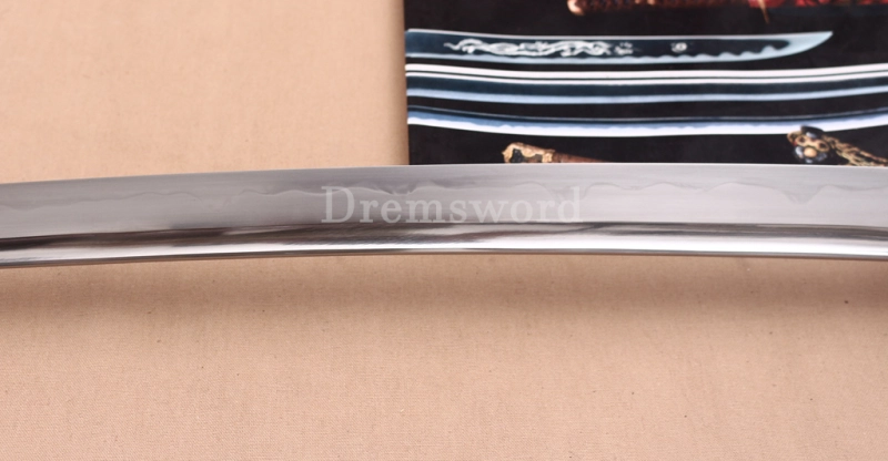 T10 Clay Tempered Katana Hadori Polishing Togari Hamon Japanese Samurai Sword SHINOGI-ZUKURI Hand Carved Ox Horn Saya Red