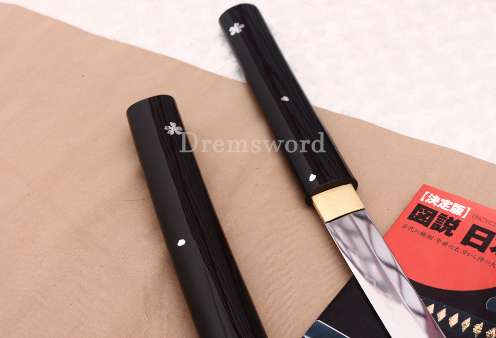 T10 Clay Tempered Shirasaya Kill Bill Oren Ishi Katana Japanese Samurai Sword SHINOGI-ZUKURI Full Tang Black