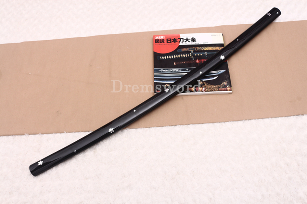 T10 Clay Tempered Shirasaya Kill Bill Oren Ishi Katana Japanese Samurai Sword SHINOGI-ZUKURI Full Tang Black