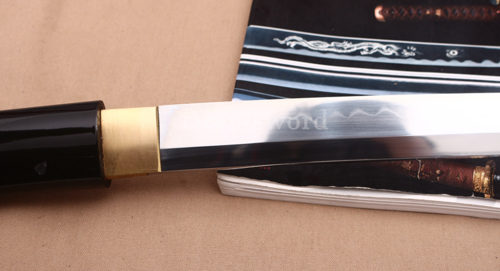 T10 Clay Tempered Shirasaya Kill Bill Oren Ishi Katana Japanese Samurai Sword SHINOGI-ZUKURI Full Tang Black