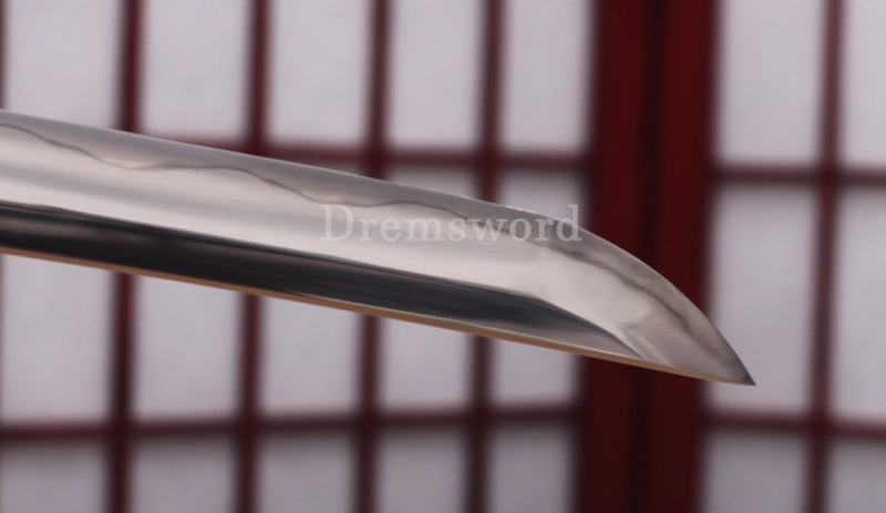 Handmade L6 Steel Clay Tempered Katana Japanese Samurai Sword Sharp Shinogi-Zukuri Sword Red