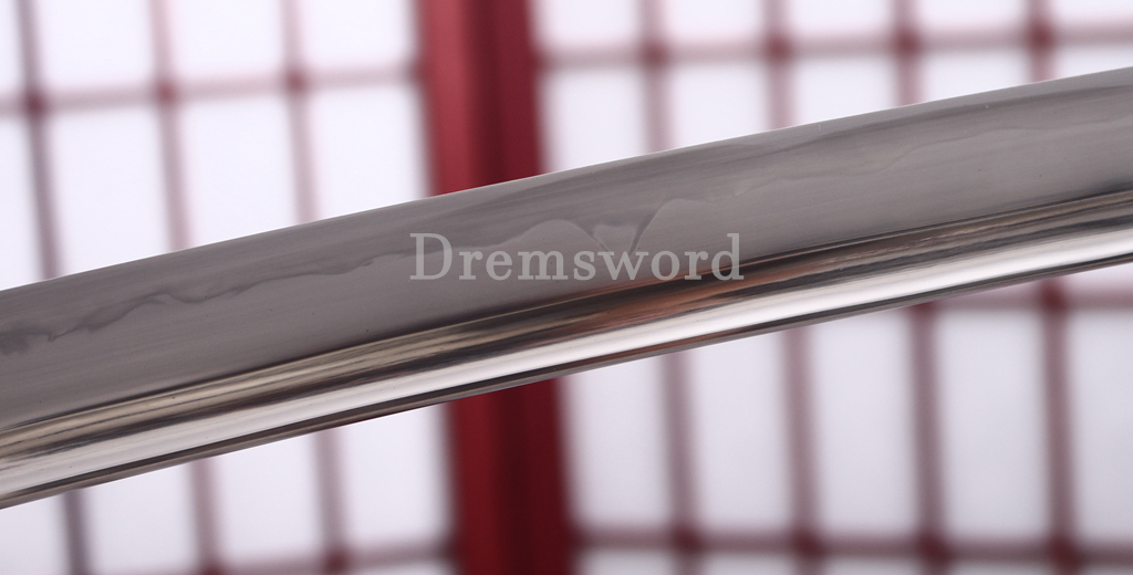 T10 Clay Tempered Katana Hadori Polishing Togari Hamon Japanese Samurai Sword SHINOGI-ZUKURI Hand Carved Ox Horn Saya Red