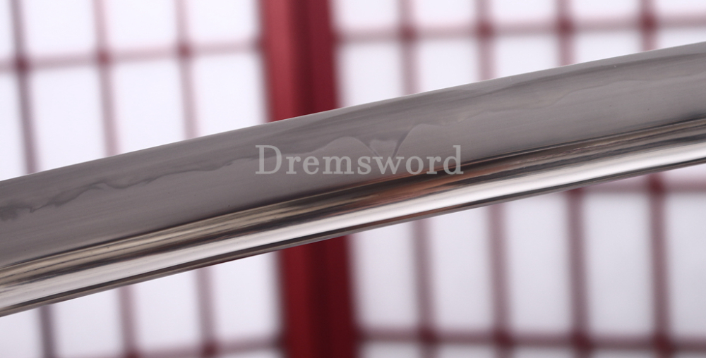 T10 Clay Tempered Katana Hadori Polishing Togari Hamon Japanese Samurai Sword SHINOGI-ZUKURI Hand Carved Ox Horn Saya Red