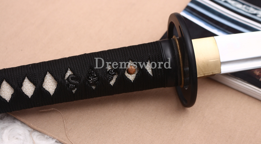 T10 Clay Tempered Katana Japanese Samurai Sword SHINOGI-ZUKURI Black