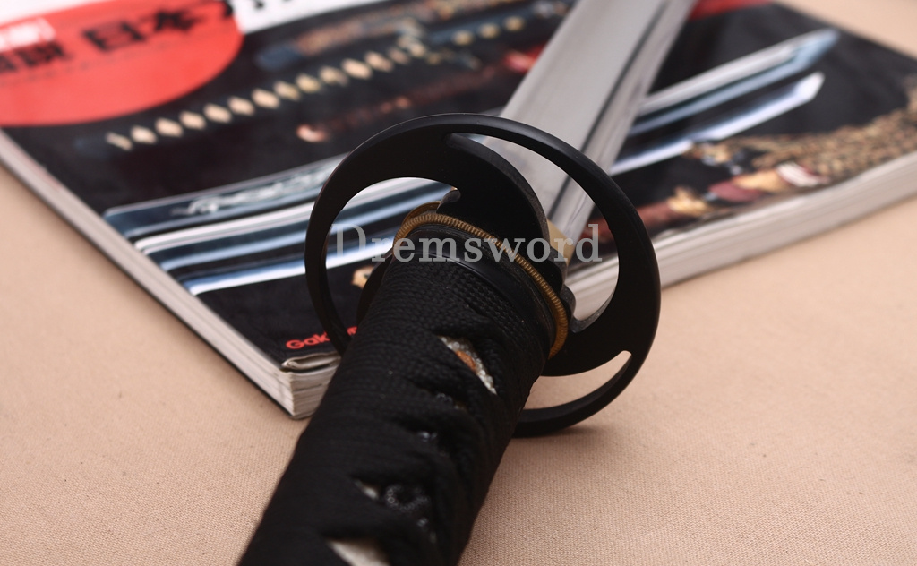 T10 Clay Tempered Katana Japanese Samurai Sword SHINOGI-ZUKURI Black