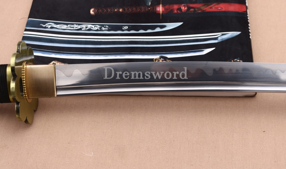 9260 Spring Steel Functional Katana Japanese Samurai Sword Battle Ready Full Tang Shinogi-Zukuri Black