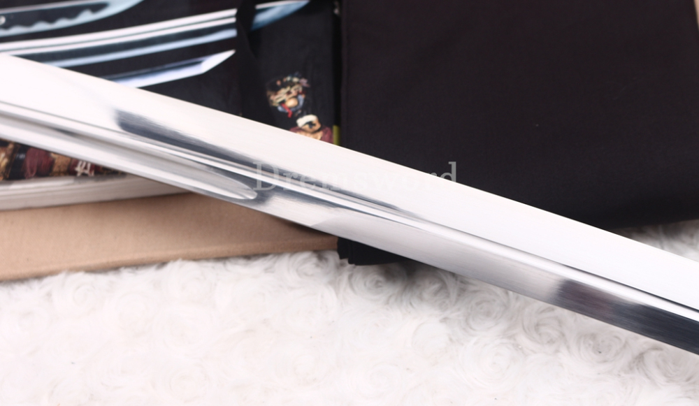 Kogarasumaru Kissaki 9260 Spring Steel Functional Katana Japanese Samurai Sword Battle Ready Full Tang Moroha Zukuri Black