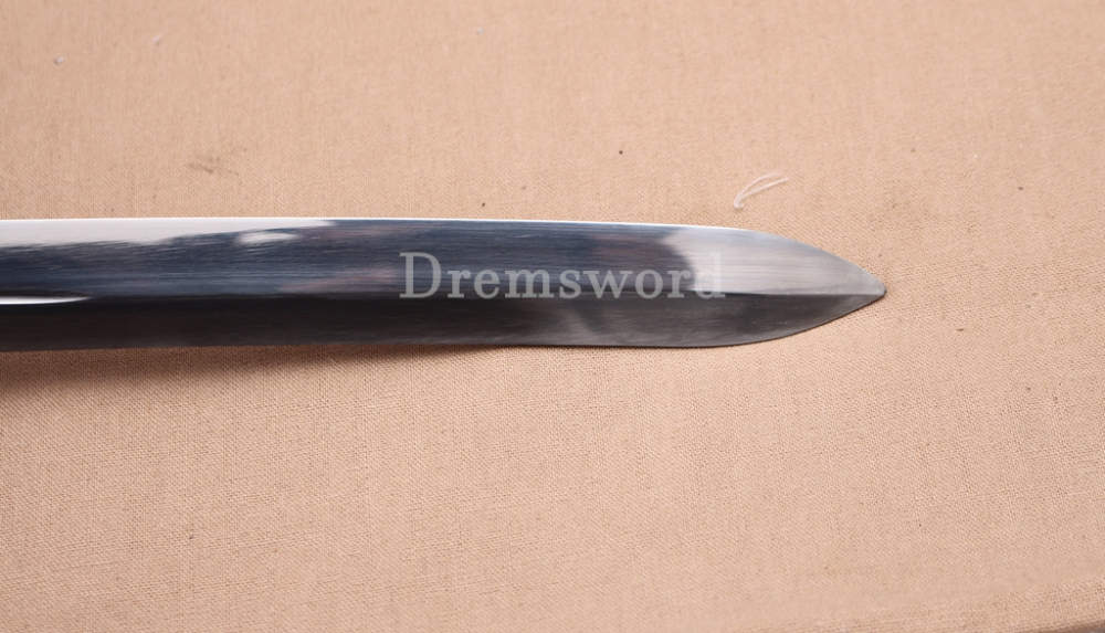 Kogarasumaru Kissaki 9260 Spring Steel Functional Katana Japanese Samurai Sword Battle Ready Full Tang Moroha Zukuri Black