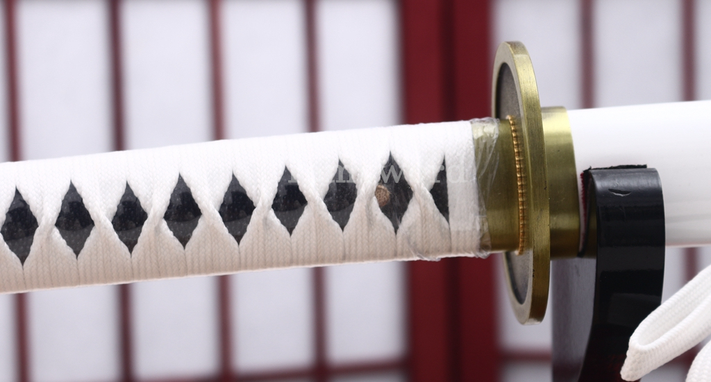 9260 Spring Steel Anime Katana Japanese Samurai Sword Battle Ready Full Tang Shinogi-Zukuri White