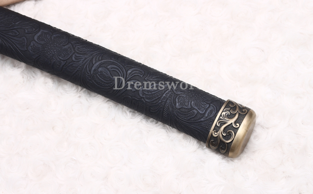 9260 Spring Steel Anime Katana Japanese Samurai Sword Battle Ready Full Tang Shinogi-Zukuri Black