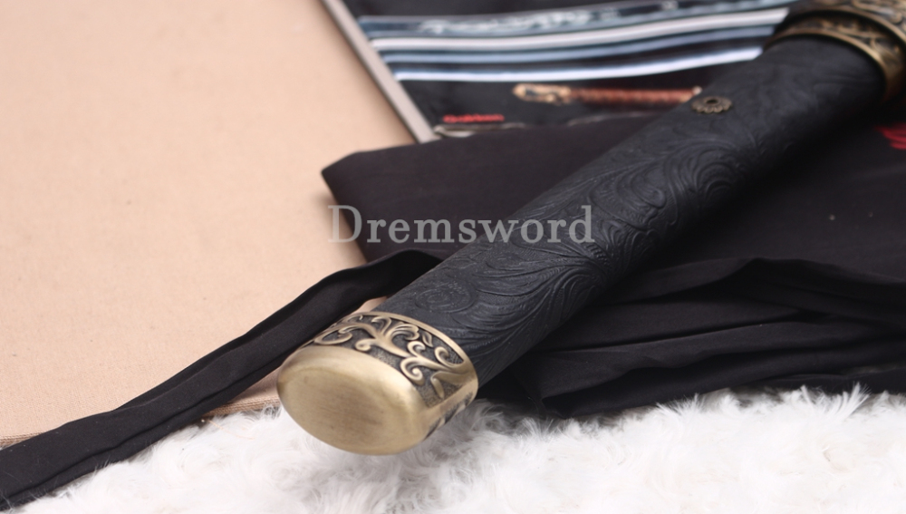 9260 Spring Steel Anime Katana Japanese Samurai Sword Battle Ready Full Tang Shinogi-Zukuri Black