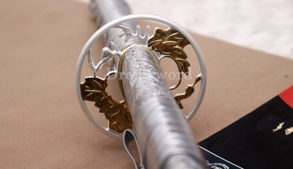 9260 Spring Steel White Katana Japanese Samurai Sword Battle Ready Full Tang Shinogi-Zukuri