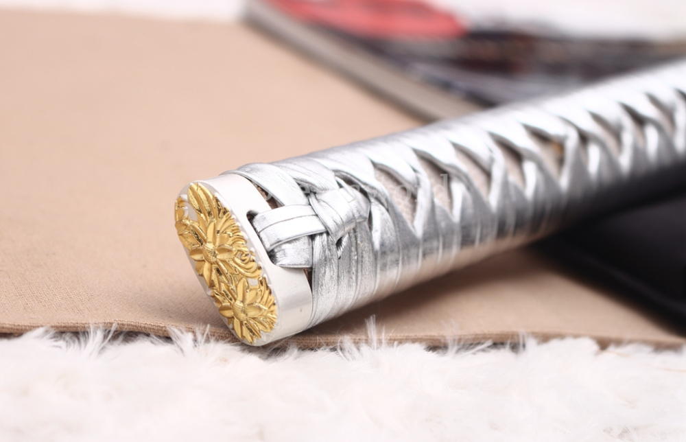 9260 Spring Steel White Katana Japanese Samurai Sword Battle Ready Full Tang Shinogi-Zukuri