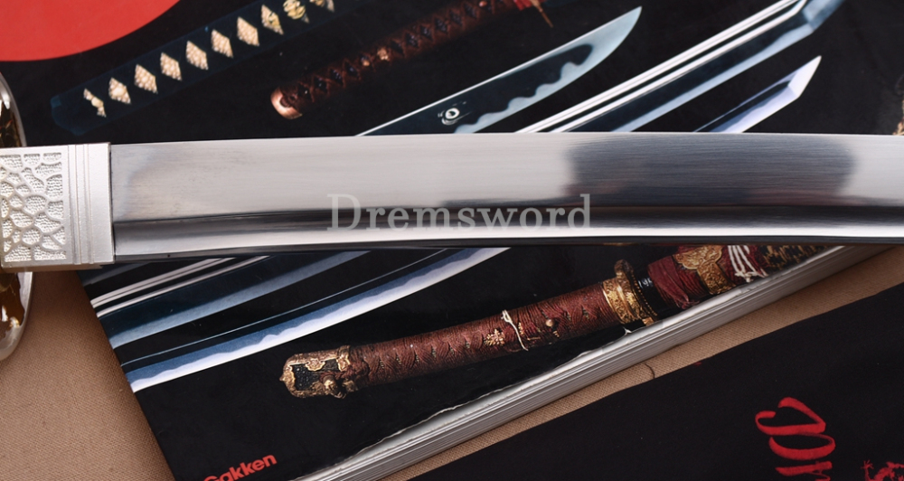 9260 Spring Steel White Katana Japanese Samurai Sword Battle Ready Full Tang Shinogi-Zukuri