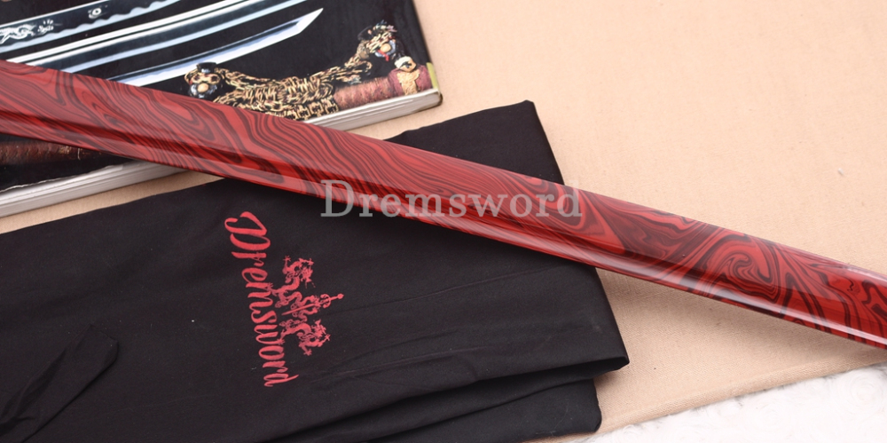 9260 Spring Steel Red Blade Katana Japanese Samurai Sword Battle Ready Full Tang Shinogi-Zukuri