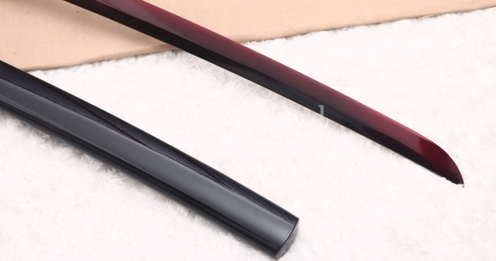 9260 Spring Steel Red Blade Katana Japanese Samurai Sword Battle Ready Full Tang Shinogi-Zukuri