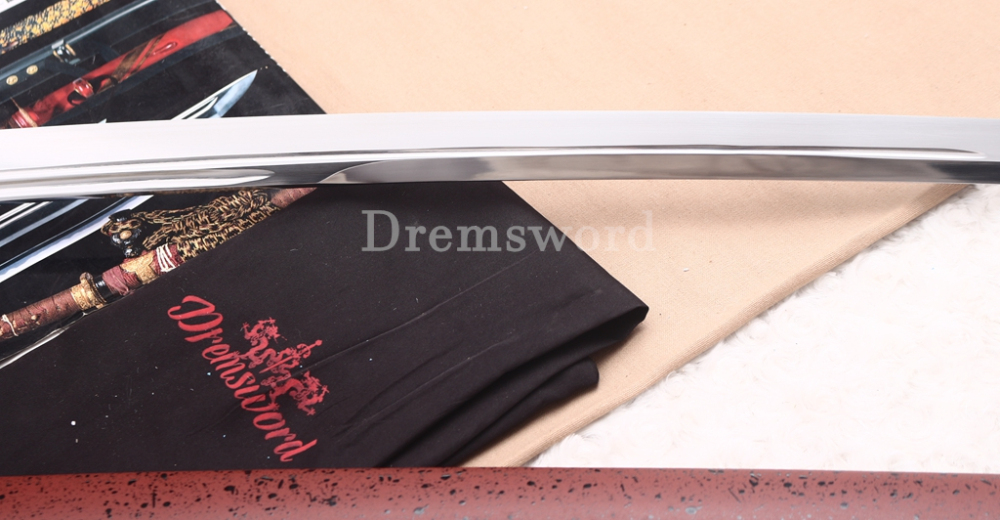 9260 Spring Steel Functional Katana Japanese Samurai Sword Battle Ready Full Tang Unokubi-Zukuri Red