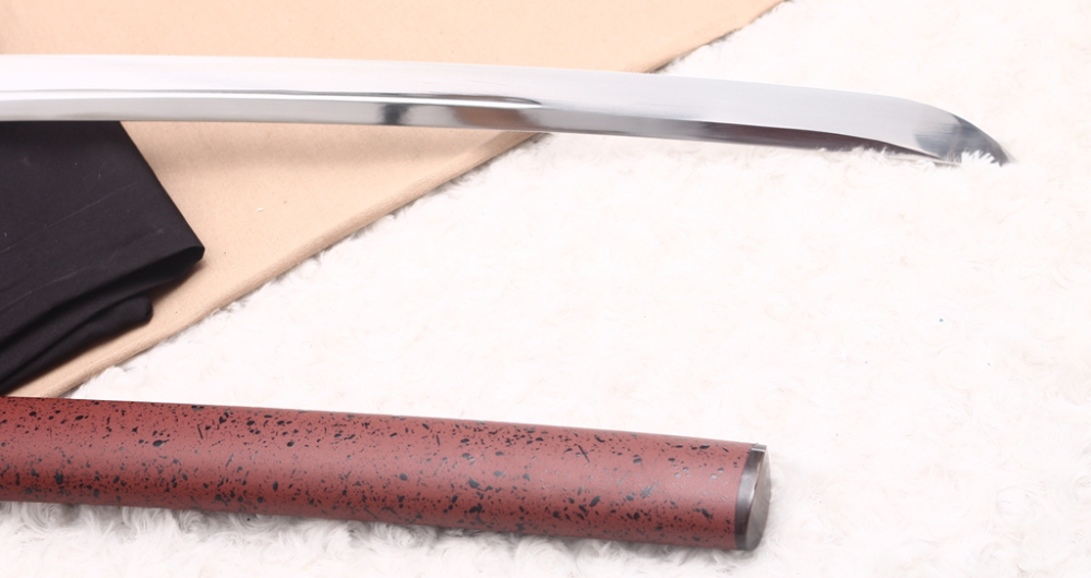 9260 Spring Steel Functional Katana Japanese Samurai Sword Battle Ready Full Tang Unokubi-Zukuri Red