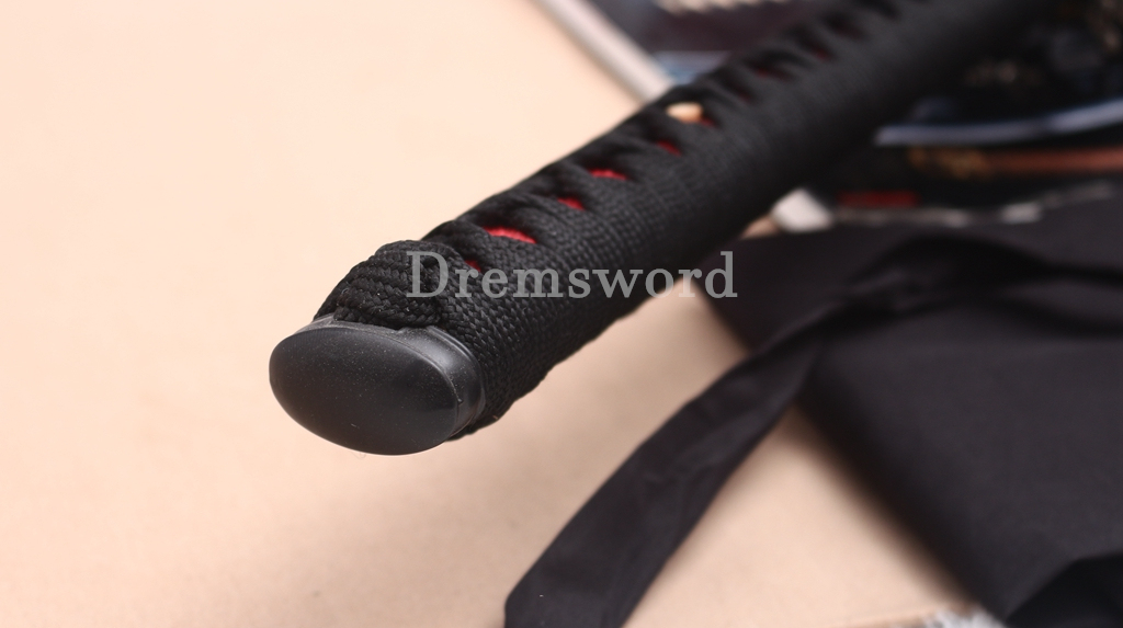 Black Blade 1060 Carbon Steel Katana Japanese Samurai Functional Battle Sword Shinogi ZUKURI Black