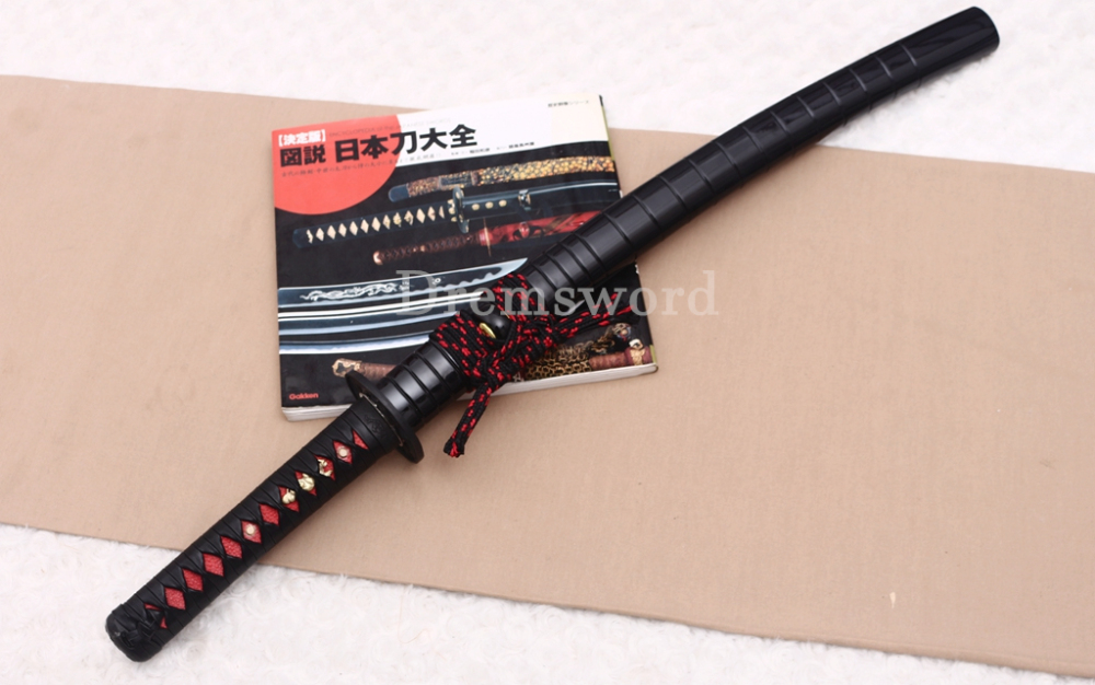 Moroha Zukuri 1095 High Carbon Steel Wakizashi KOGARASUMARU Japanese Samurai Sword Black