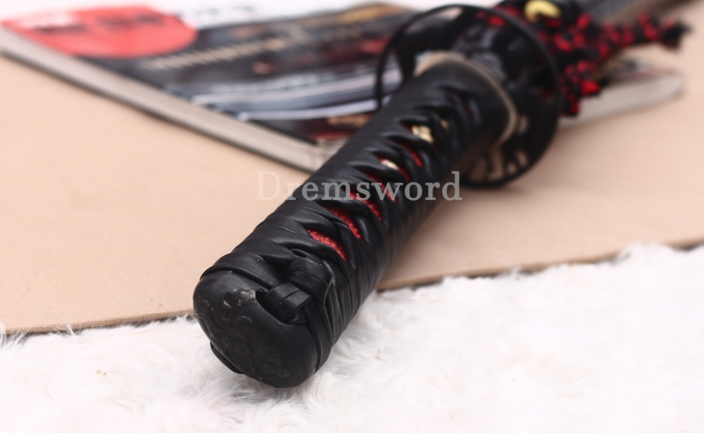 Moroha Zukuri 1095 High Carbon Steel Wakizashi KOGARASUMARU Japanese Samurai Sword Black