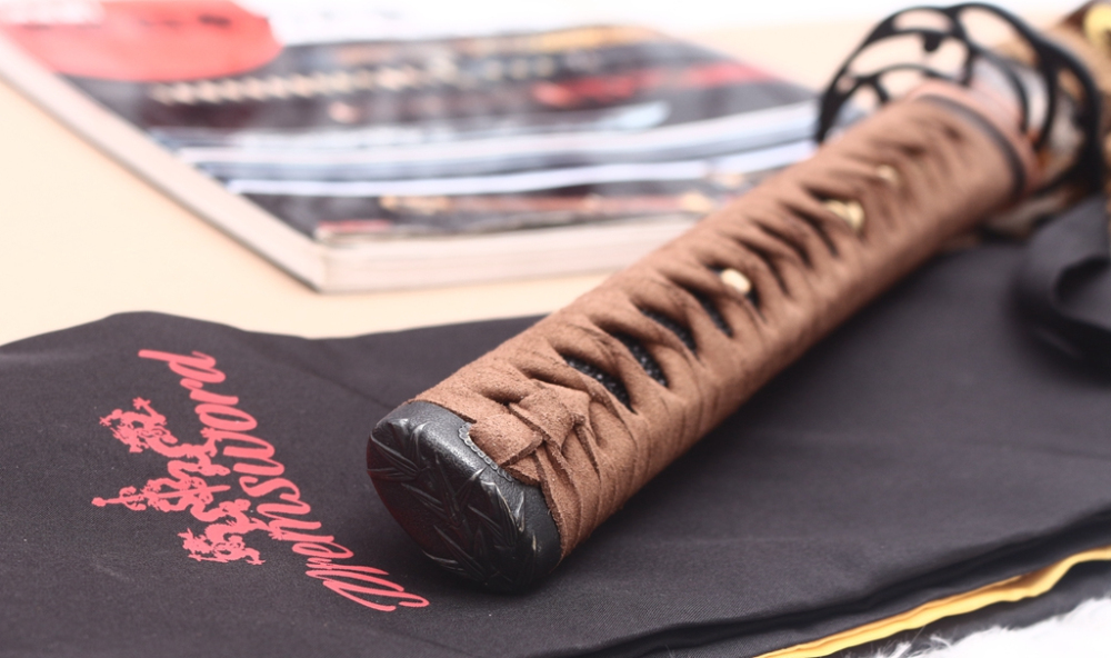 Handmade L6 Steel Clay Tempered Katana Hadori Polishing Japanese Samurai Sword O Kissaki Shinogi-Zukuri Sword Black